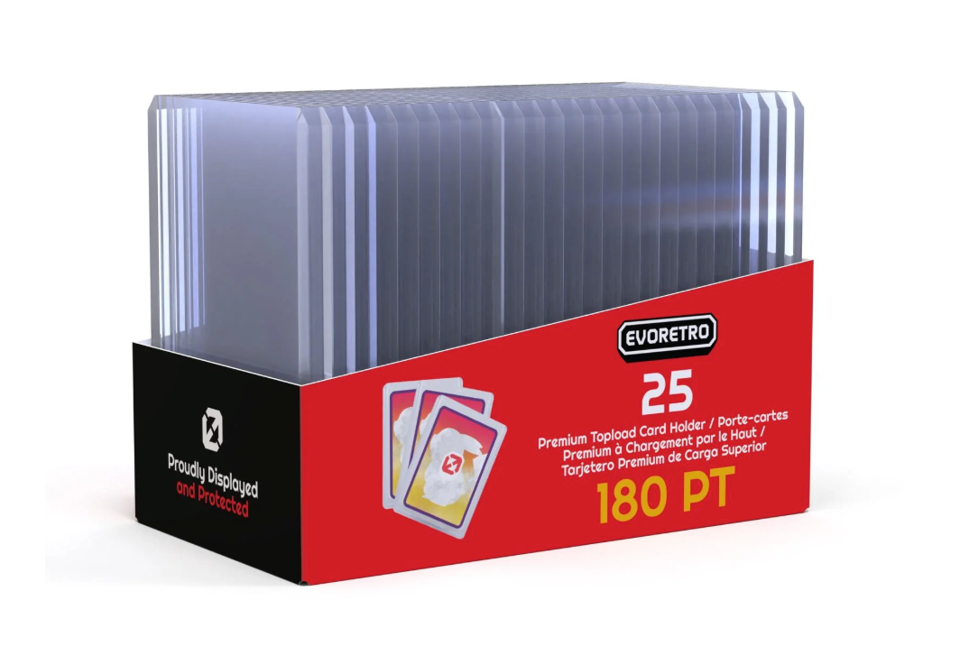 EVORETRO Toploader 180PT – Pack Of 25 - 40 Unit Case