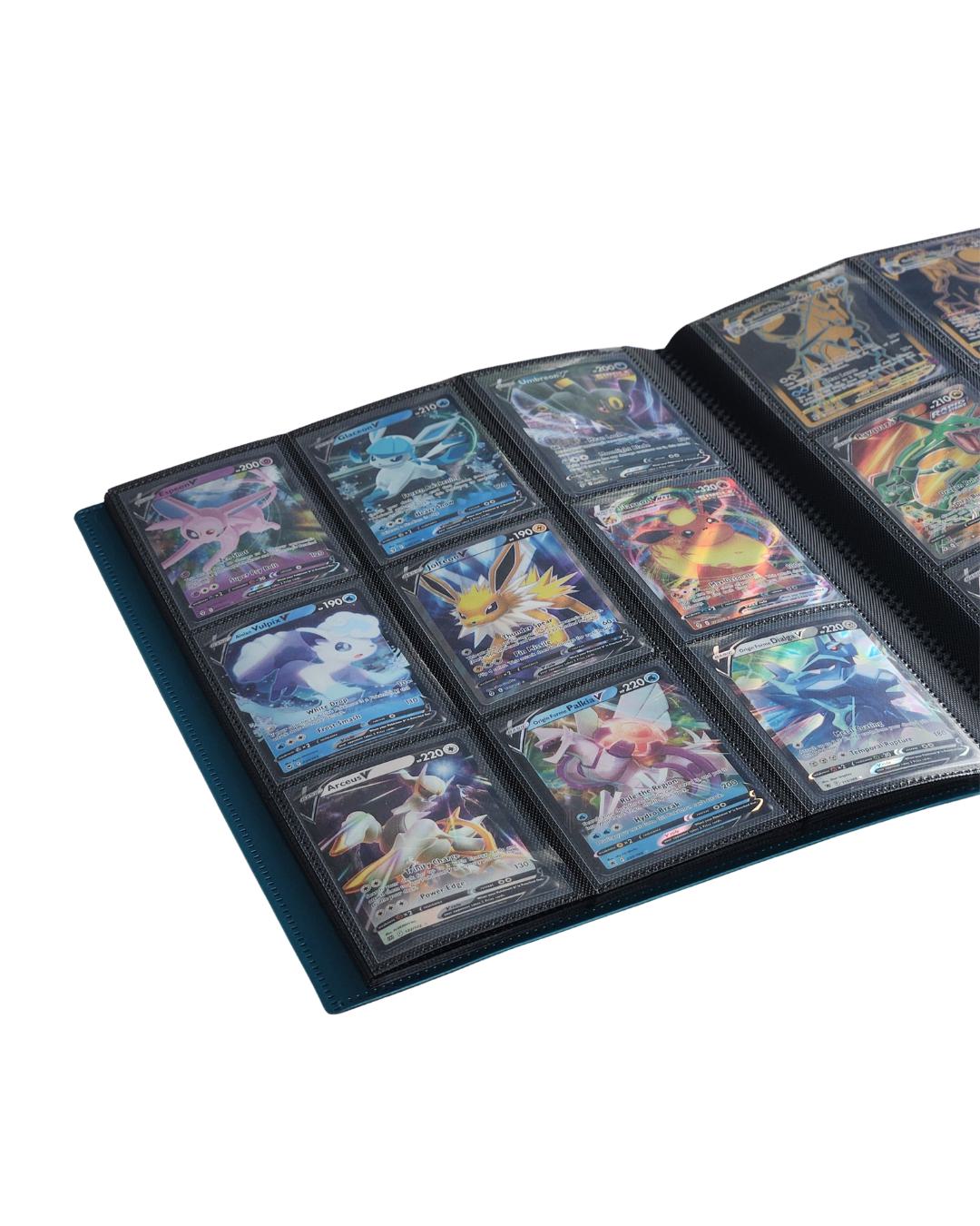 EVORETRO 9 Pocket Card Flex Portfolio | 360 Card Collector Folio Binder