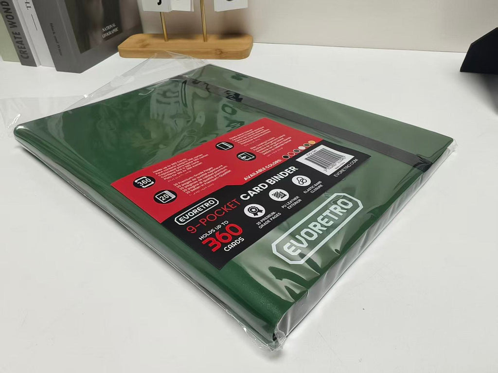 EVORETRO 9 Pocket Card Flex Portfolio | 360 Card Collector Folio Binder