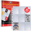 EVORETRO 9-Pocket Binder Pages For Trading Cards (40 Sheets) - 36 Unit Case