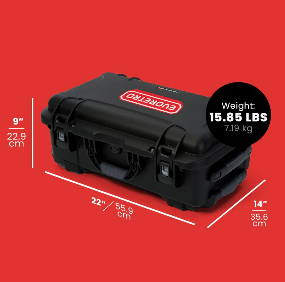 EVORETRO Waterproof Wheeled Card Case - Holds 160 Graded Slabs - 1 Unit Case
